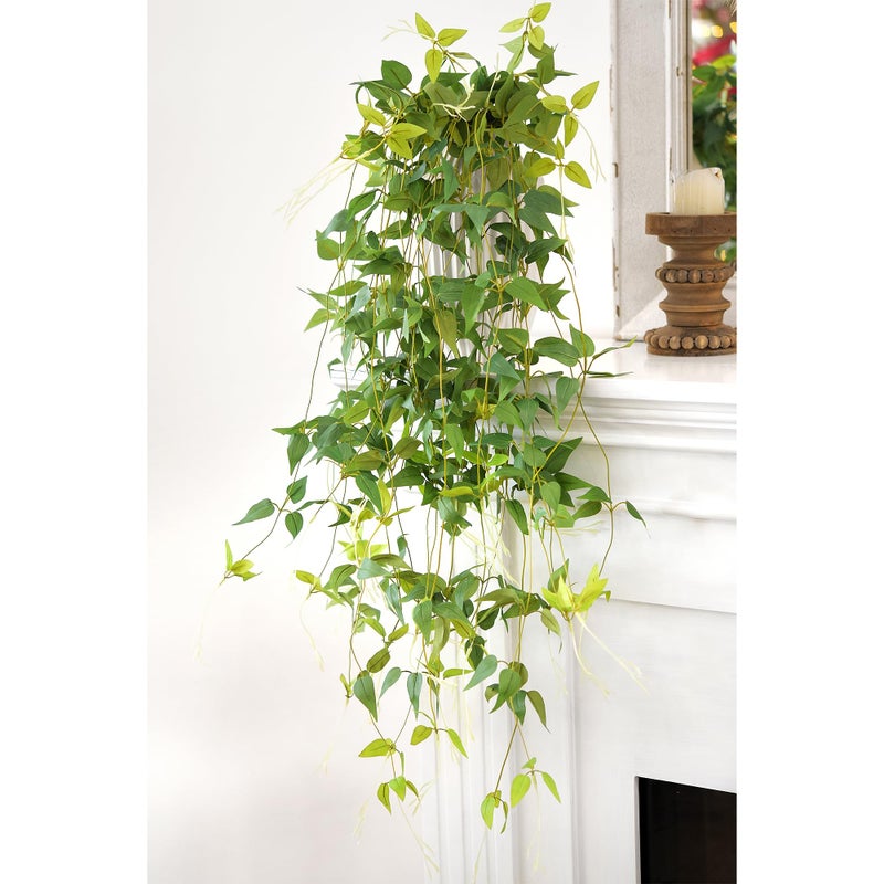 FiveSeasonStuff Versatile Decor Delight: Lush 28ft 10-Vine Set of Elegant Artificial Silk Clematis Leaves for Any Occasion or Event - Image 4